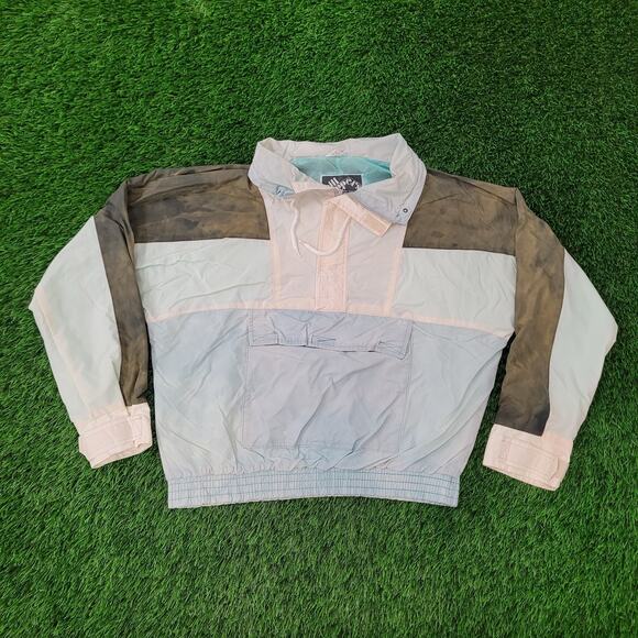 Vintage MOD Pastel Windbreaker Jacket S 24x24 Anorak Baggy - Picture 1 of 16
